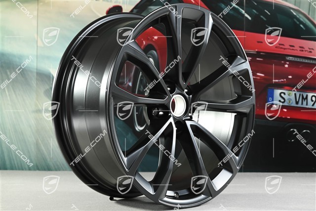 19"-inch alloy wheel set Macan Design, 8,5J x 19 ET21 + 9J x 19 ET21, black satin-matt