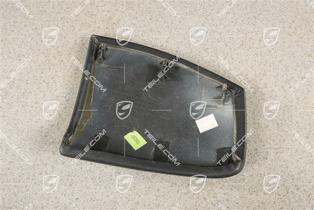 Blende für Mittelkonsole, Kunstleder, Schwarz, L