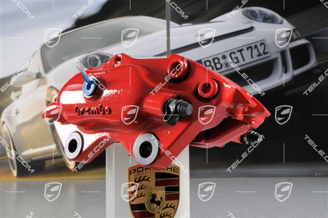 Zacisk hamulcowy bez klocków, czerwony, Turbo 3,6, R