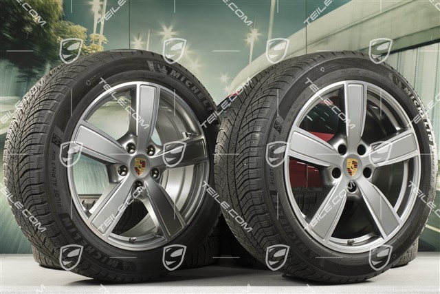 20" Cayenne COUPE Sport Classic Winterräder Satz, Felgen 9J x 20 ET50 + 10,5J x 20 ET55 + Michelin Winterreifen 275/45 R20 + 305/40 R20, mit RDK-Sensoren