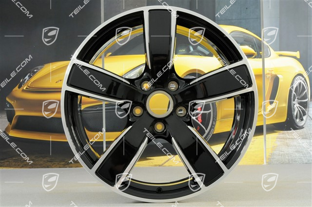 20" Felgensatz Carrera Sport, 8,5J x 20 ET57 + 10,5J x 20 ET51, Tiefschwarz Metallic