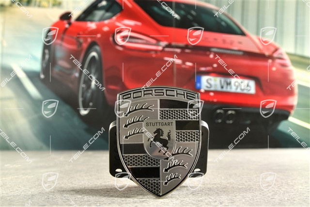 Bonnet badge, crest Porsche Turbonit