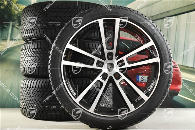 22-inch winter wheel set Sport Design, wheel rims 10J x 22 ET48 +11,5J x 22 ET52 + Pirelli winter tyres 285/40 R22 + 315/35 R22, black high gloss