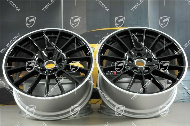 21" Komplet felg Cayenne SportPlus, felgi 10Jx21 ET50 + 10Jx21 ET45, czarne