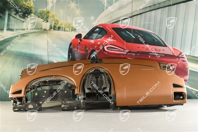 Dashboard lining, leather, havanna (damaged mounting)