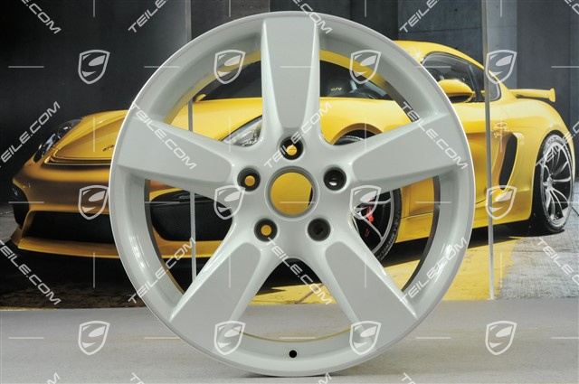 19" Cayman S Felgensatz, 8J x 19 x ET 57 + 9,5J x 19 x ET 45, Felgenstern in Weiß