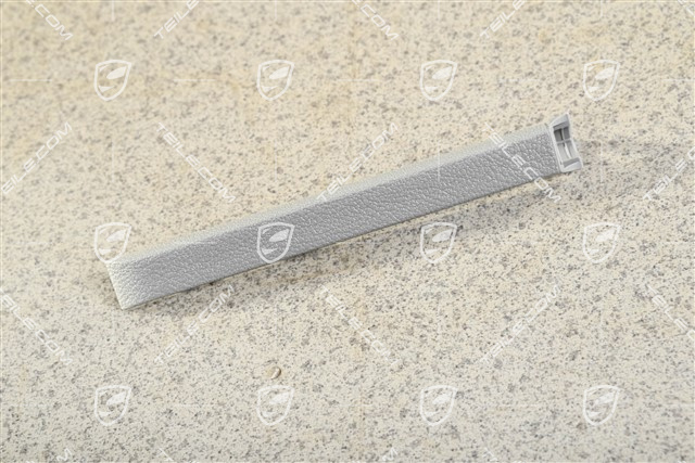 Front seat rail adjuster cover, rear, Steel Grey, R