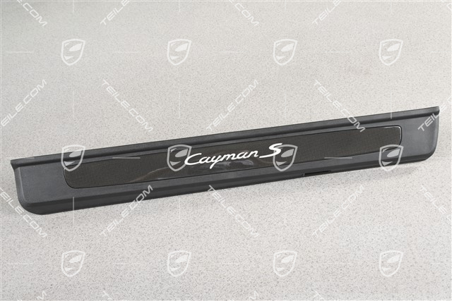 Blenden/Einstiegleisten, mit Beleuchtung, Carbon, "Cayman S", Satz, L+R