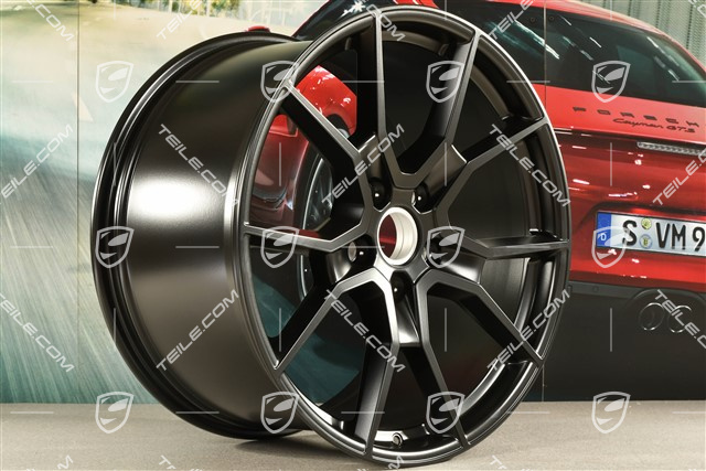 21-inch Rim Sport Turismo GTS / RS Spyder Design, 11,5J x 21 ET66, in black satin-mat