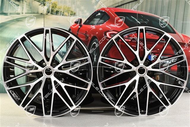 21-inch RS Spyder Design II, alloy wheels set, 9,5J x 21 ET27 + 10J x 21 ET19, black high gloss