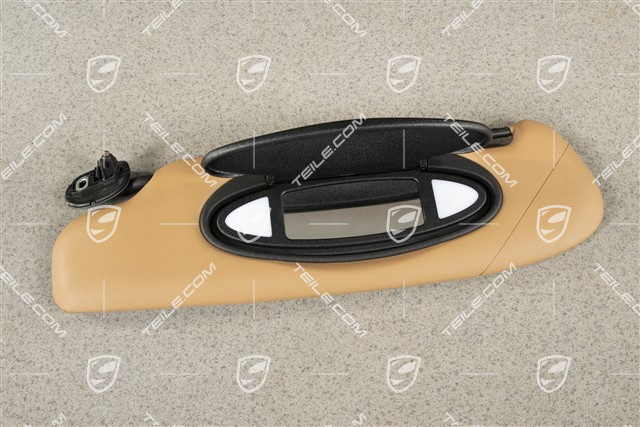 Sonnenblende, Kunstleder, Sandbeige, L