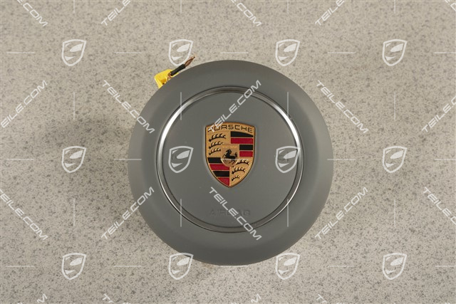 Poduszka bezpieczeństwa / Airbag, kierownicy, skóra, szary USA