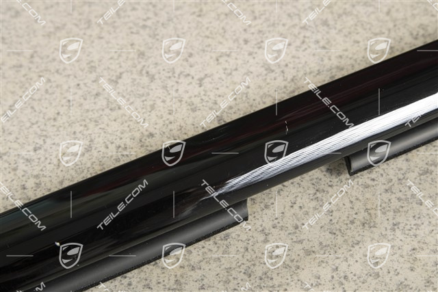 Moulding, Door channel, incl. sealing, front, High gloss black, L