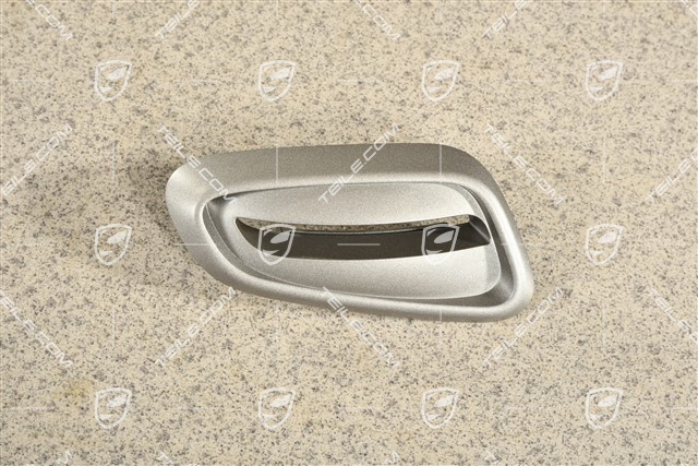 Cover trim / rosette for seat tilting handle / control button, Silvergrey Metallic, L