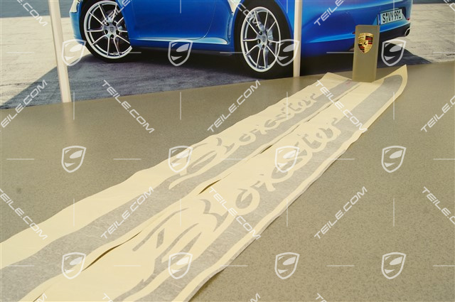 Dekorfolie, Schriftzug "Boxster", Satz für Kotflügel+Tür+Seitenteil L+R, schwarz