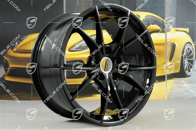 20" Felgensatz Carrera S IV, 8J x 20 ET57 + 10J x 20 ET45, Tiefschwarz Metallic