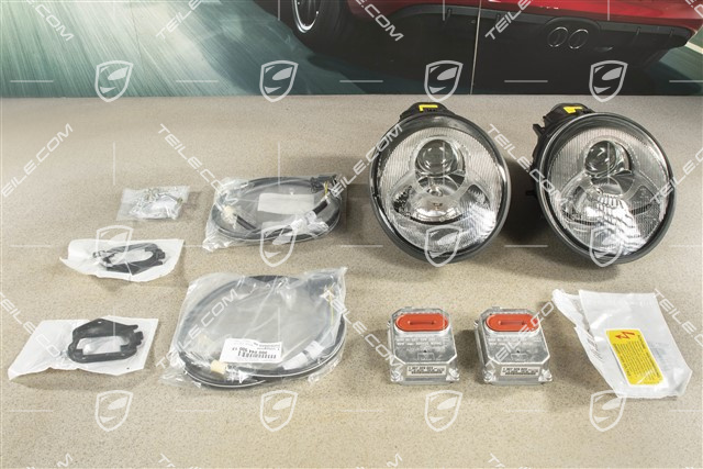 Litronic retrofit kit, incl. xenon headlights LEFT+RIGHT, 2x control unit, 2x wiring harness, 2x bracket and and other small pieces