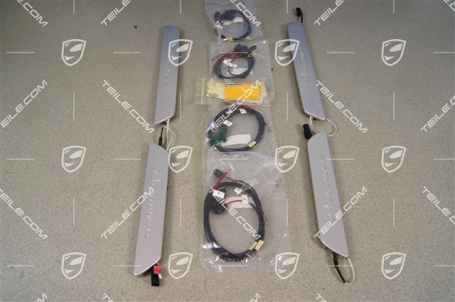 Einstiegleisten mit Beleuchtung, Aluminium Satz