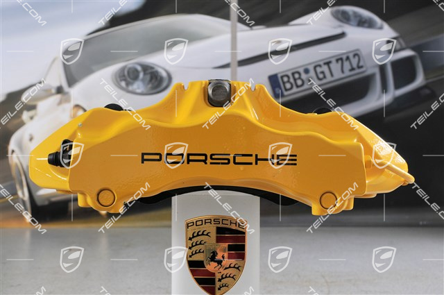 PCCB Zacisk hamulcowy, Turbo, bez klocków, do hamulców ceramicznych, żółty, L