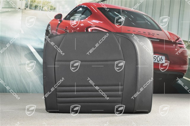 Back seat backrest, rear, leatherette, black, coupe, R