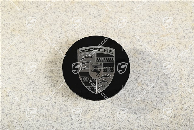 Dekielek koła, wklęsły, herb rod, czarny wysoki połysk