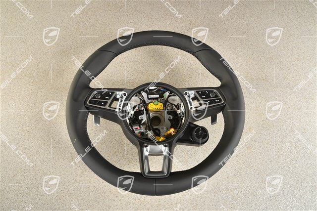 HOD Multifunction steering wheel, 3-spoke, heated, Leather Black / Sport Chrono Package Plus