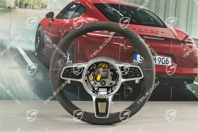 Multifunction steering wheel, 3-spoke, heated, Alcantara Black / Sport Chrono Package Plus