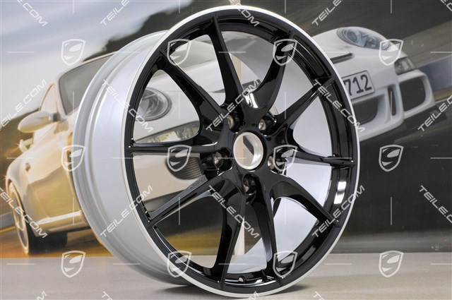 20" Felge, Carrera S III, Felgenstern schwarz hochglanz, 8J x 20 ET57
