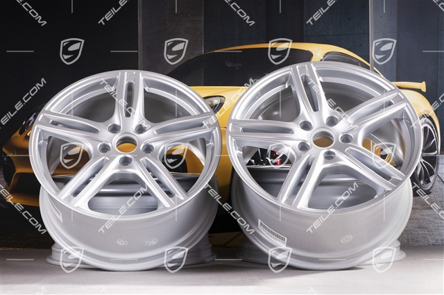 20-inch wheel rim set Turbo, 10,5J x 20 ET71 + 9,5J x 20 ET71, for winter use, Brilliant chrome
