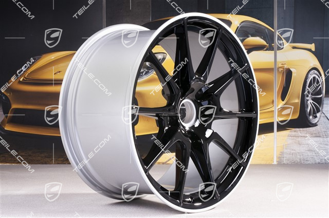 19-inch Boxster Spyder wheel, special Black Edition model, black highgloss, 10 J x 19 ET2