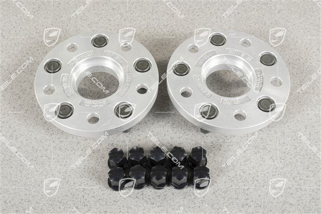 Wheel spacer set 17 mm, incl. wheel nuts