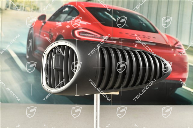 Dashboard side vent / grille, Black, L