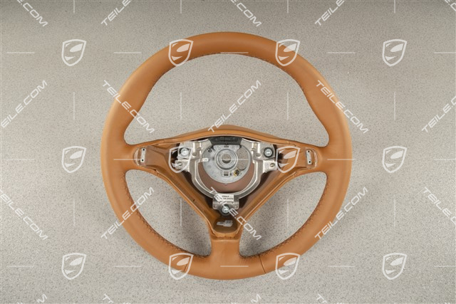 Kierownica, 3-ramienna, Tiptronic, Brown/natural
