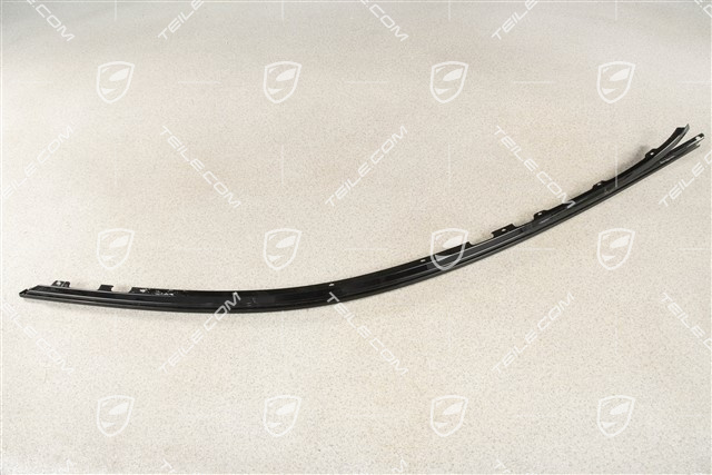 Trim strip, front roof frame, Black, R
