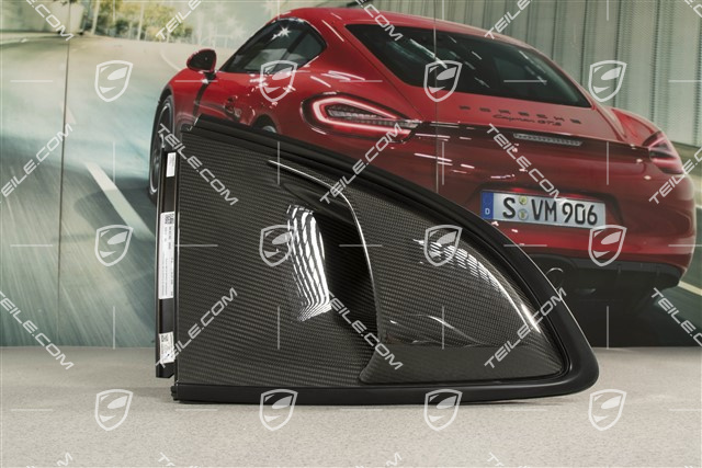 GT4RS Weissach Paket, Abdeckung Seitenfenster Lufteinlass, carbon glanzend, R