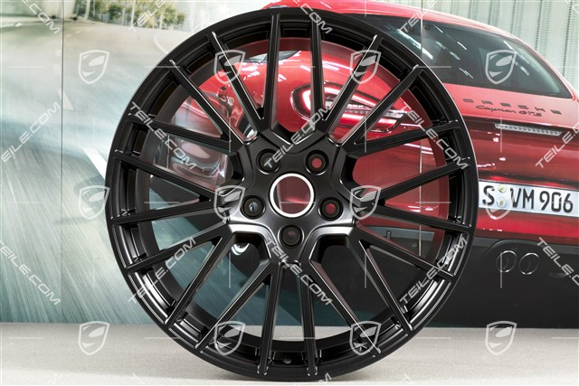 21-inch wheel rim, Cayenne RS Spyder, 11J x 21 ET49, black satin-matt