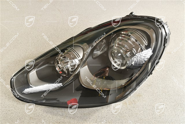 Xenon headlight, without control unit and D1S xenon bulb, with curve light, ECE, Dynamic levelling, black, L