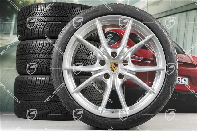 20" Winterräder Satz Carrera S (IV), Felgen 8,5J x 20 ET49 + 11J x 20 ET56 + NEUE Michelin Pilot Alpin PA4 N1 Winterreifen 245/35 R20 + 295/30 R20