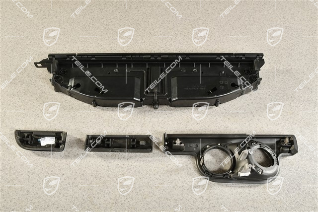 Set moulding, incl. support beverages, trim strip cupholder cover, carbon, RHD / english version