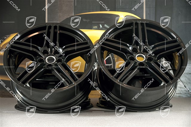 19" Felgensatz Macan Design, 8J x 19 ET21 + 9J x 19 ET21, Schwarz Hochglanz
