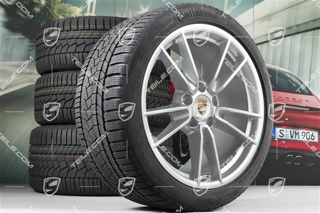 19"+20" koła zimowe Carrera, komplet, felgi 8,5J x 19 ET52 + 11J x 20 ET66 + opony zimowe Continental 235/40 R19 + 295/35 R20, z czujnikami ciśnienia