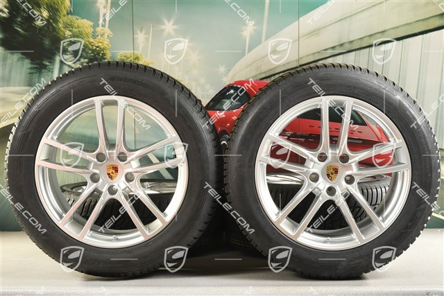 20" koła zimowe Cayenne COUPE Sport, komplet, felgi 9J x 20 ET50 + 10,5J x 20 ET55 + NOWE opony zimowe Hankook 255/55 R20 + 295/45 R20, z czujnikami ciśnienia