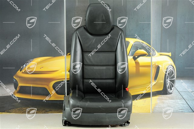Seat, elect. adjustment, heating, Memory, Lumbar, leather, black, R