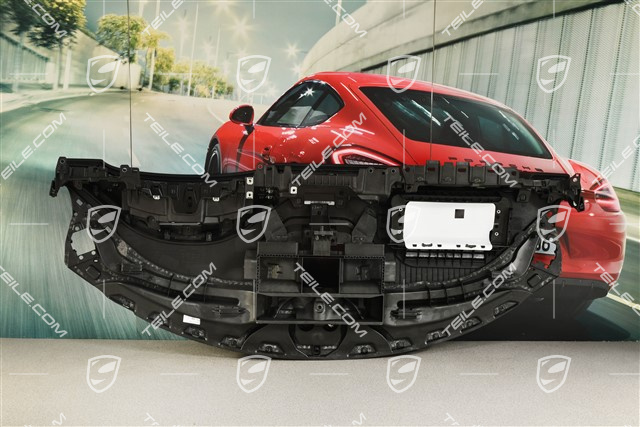 Dashboard trim, upper part, leather, black / chalk