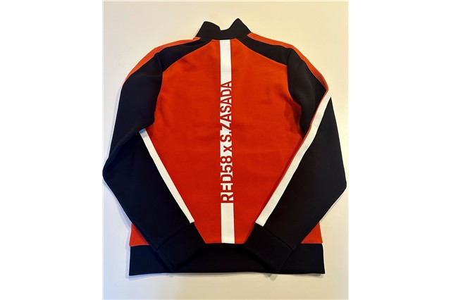 Men's training jacket, red/black, size S