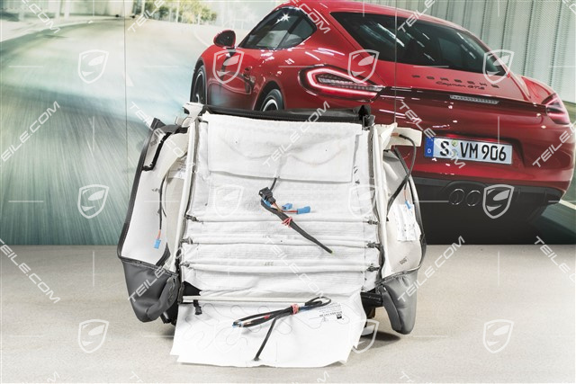 Sitzbezug / Bezug, Sitzkissen, mit Heizung, Alcantara/ Leder/ Leder, Schwarz, GTS, L