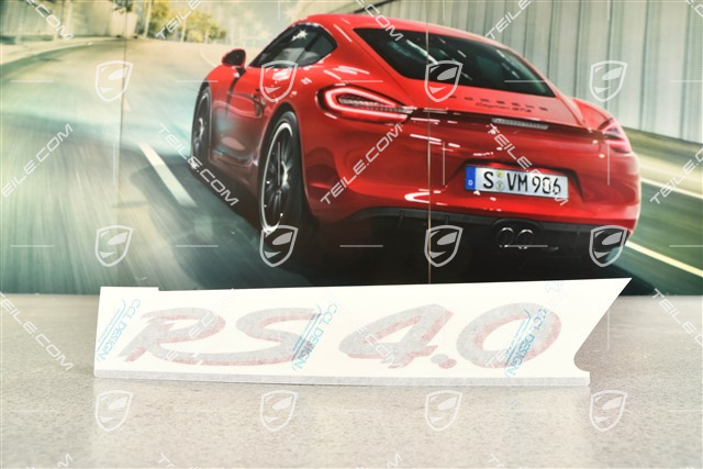 "RS 4.0" lateral logo, Guards Red / GT Silver metallic, L