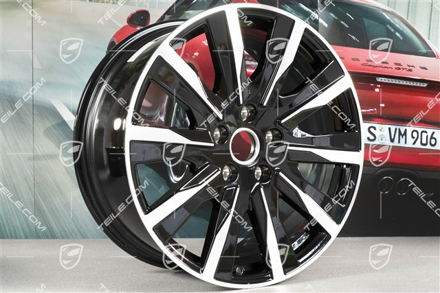 20" Taycan Tequipment Design Felgensatz, 9J x 20 ET54 + 11J x 20 ET60, schwarz hochglanz