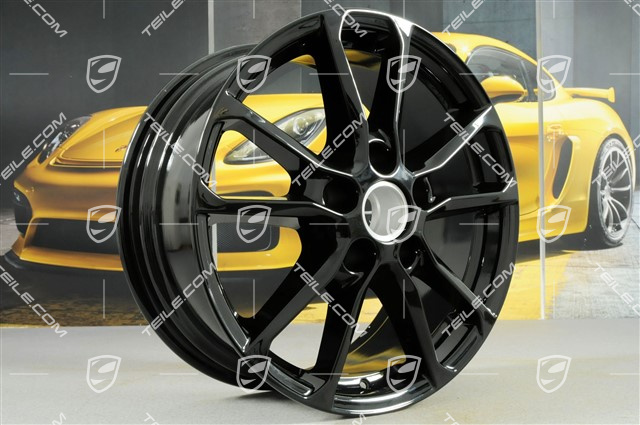 18'' Felga Cayenne Facelift 2014->, 8J x 18 ET 53, czarny wysoki połysk