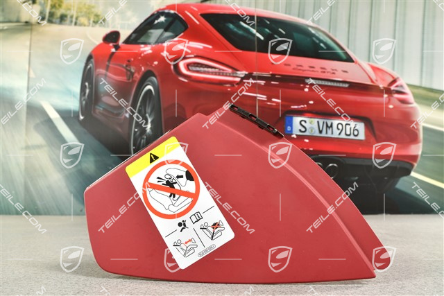 Dashboard trim lower part side cover, bordeaux red, R